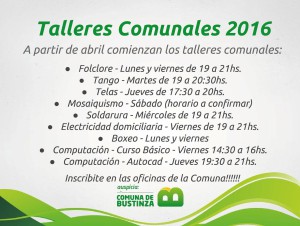 Talleres comunales 2016