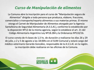 Curso de Manipulación de Alimentos